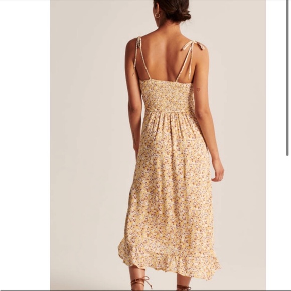 Abercrombie tie strap midi floral sundress - Picture 2 of 3